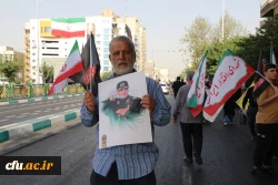 موکب دانشگاه فرهنگیان در آیین وداع با شهدای اقتدار ایران 3