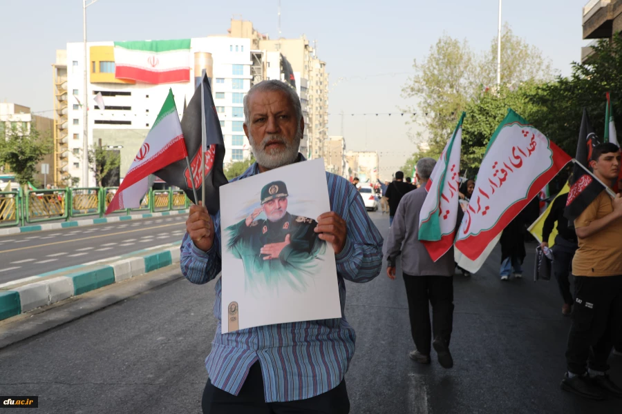 موکب دانشگاه فرهنگیان در آیین وداع با شهدای اقتدار ایران 3