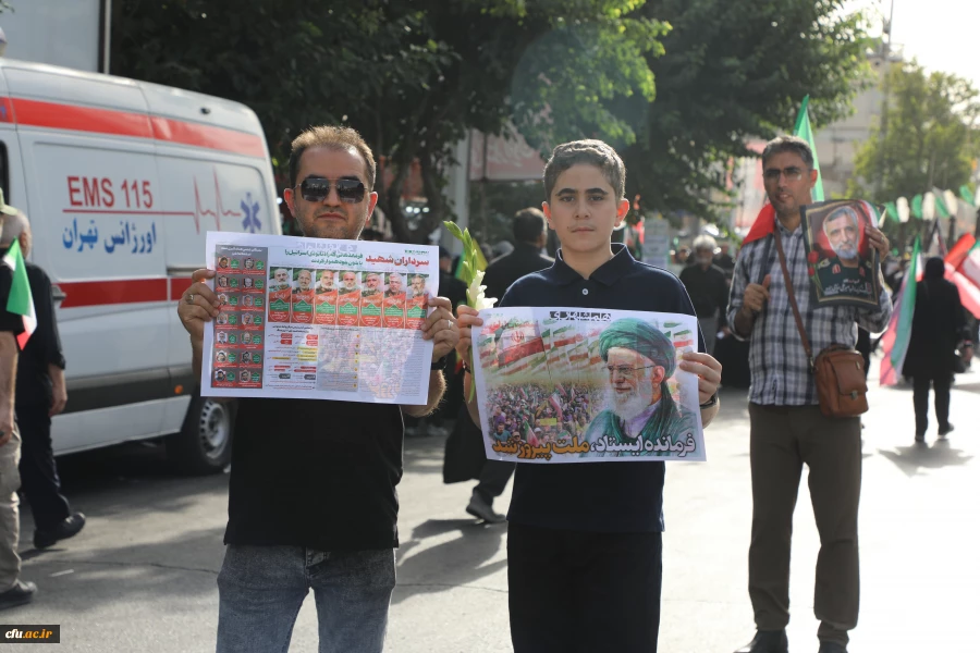 موکب دانشگاه فرهنگیان در آیین وداع با شهدای اقتدار ایران 4