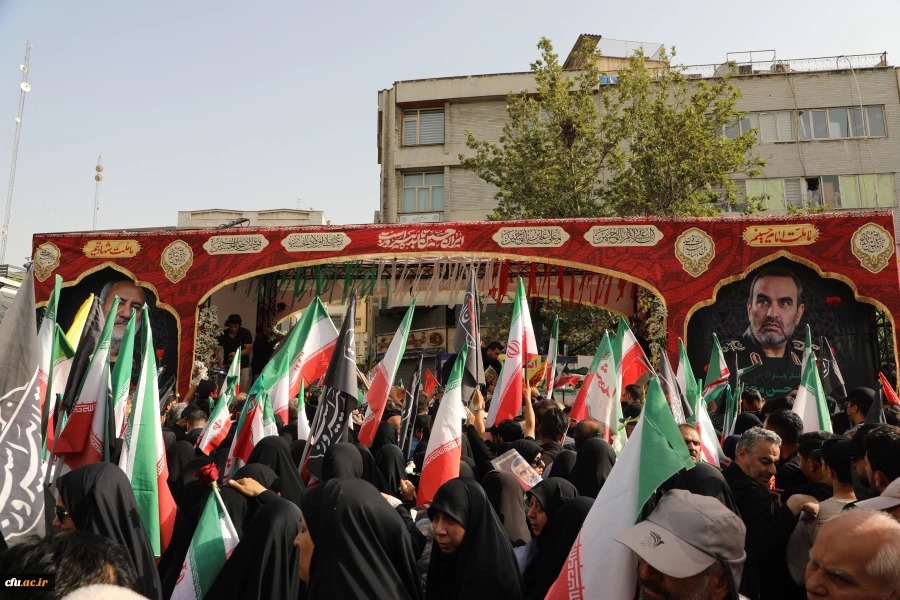 موکب دانشگاه فرهنگیان در آیین وداع با شهدای اقتدار ایران 5