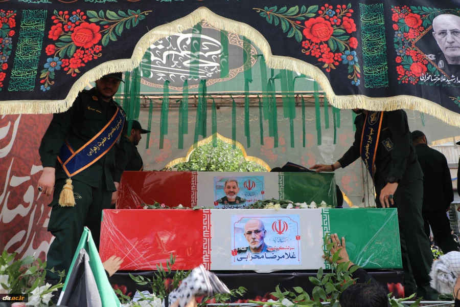 موکب دانشگاه فرهنگیان در آیین وداع با شهدای اقتدار ایران 6