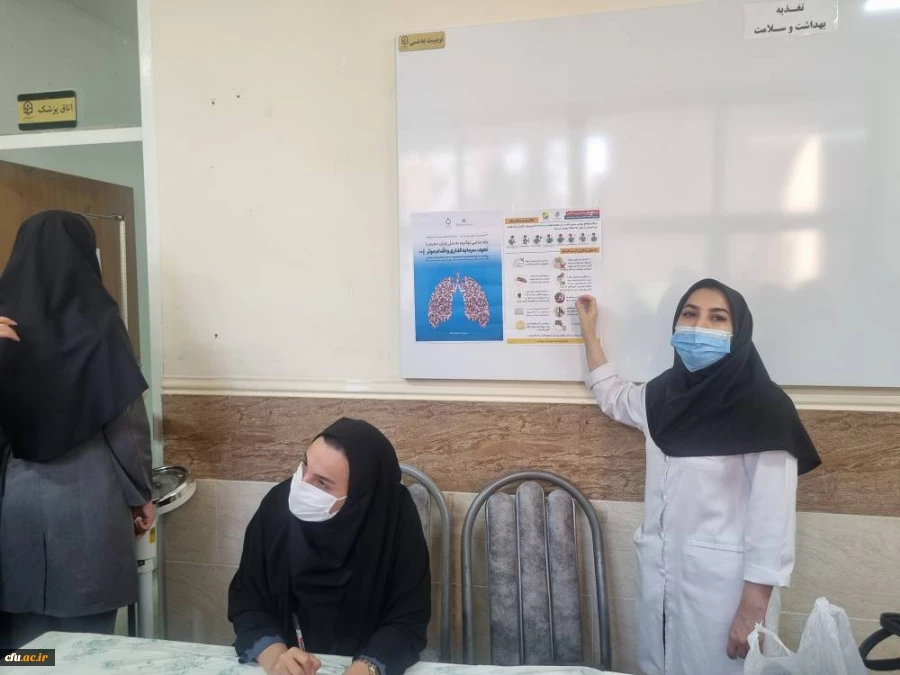 برپایی ایستگاه سلامت جسم و روان در پردیس بنت الهدی صدر بوشهر 3