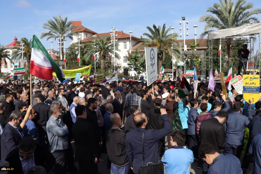 فریاد استکبار ستیزی دانشجو معلمان ،استادان و کارکنان دانشگاه فرهنگیان گیلان در یوم الله 13 آبان 3