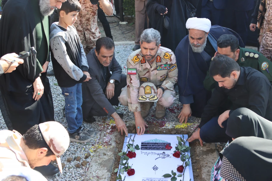 پیکر مطهر شهید گمنام در پردیس ایت الله خامنه ای گرگان تدفین شد 5