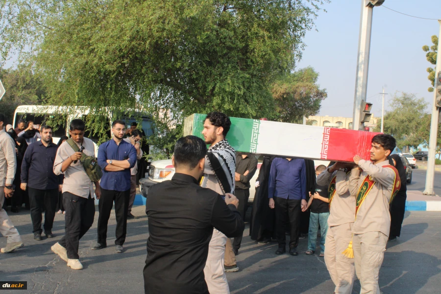 آیین تشییع و تدفین شهید گمنام ، درحال « برگزاری »
شهید گمنام، مهمان پردیس شهید بهشتی دانشگاه فرهنگیان هرمزگان 3