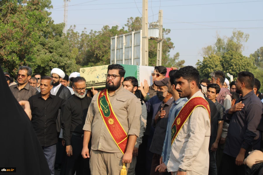 آیین تشییع و تدفین شهید گمنام ، درحال « برگزاری »
شهید گمنام، مهمان پردیس شهید بهشتی دانشگاه فرهنگیان هرمزگان 5