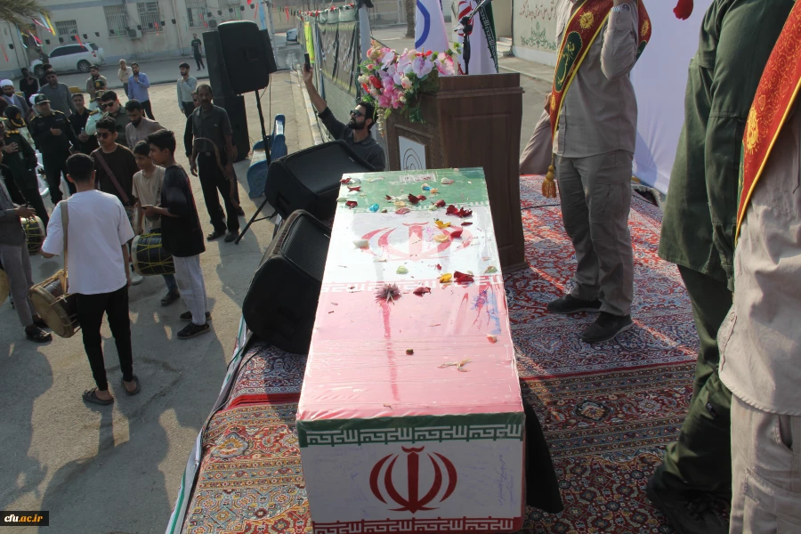 آیین تشییع و تدفین شهید گمنام ، درحال « برگزاری »
شهید گمنام، مهمان پردیس شهید بهشتی دانشگاه فرهنگیان هرمزگان 33