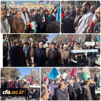 حضور کارکنان دانشگاه فرهنگیان استان سمنان در تجمع بزرگ مردمی محکومیت اقدامات تروریستی 2