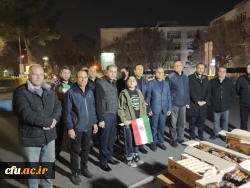 پوشش خبری صدا و سیما از ایجاد موکب و ایستگاه صلواتی دانشگاه فرهنگیان آذربایجان شرقی در میدان ساعت تبریز 12