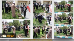 غرس چهار اصله نهال مثمر در محوطه دانشگاه فرهنگیان همدان 2