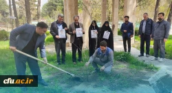 کاشت نهال توسط ریاست و اعضای هیات رئیسه دانشگاه فرهنگیان استان کرمانشاه به یاد شهدای دانش آموز استان در جنگ رمضان 2