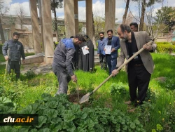 کاشت نهال توسط ریاست و اعضای هیات رئیسه دانشگاه فرهنگیان استان کرمانشاه به یاد شهدای دانش آموز استان در جنگ رمضان 3