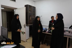 
دیدارآرزو عادلی فر سرپرست معاونت برنامه ریزی و توسعه منابع و حوریه رزاقیان مشاور امور بانوان دانشگاه فرهنگیان با بانوان سازمان مرکزی به مناسبت ولادت حضرت معصومه(س) 2