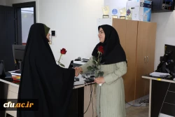 
دیدارآرزو عادلی فر سرپرست معاونت برنامه ریزی و توسعه منابع و حوریه رزاقیان مشاور امور بانوان دانشگاه فرهنگیان با بانوان سازمان مرکزی به مناسبت ولادت حضرت معصومه(س) 5
