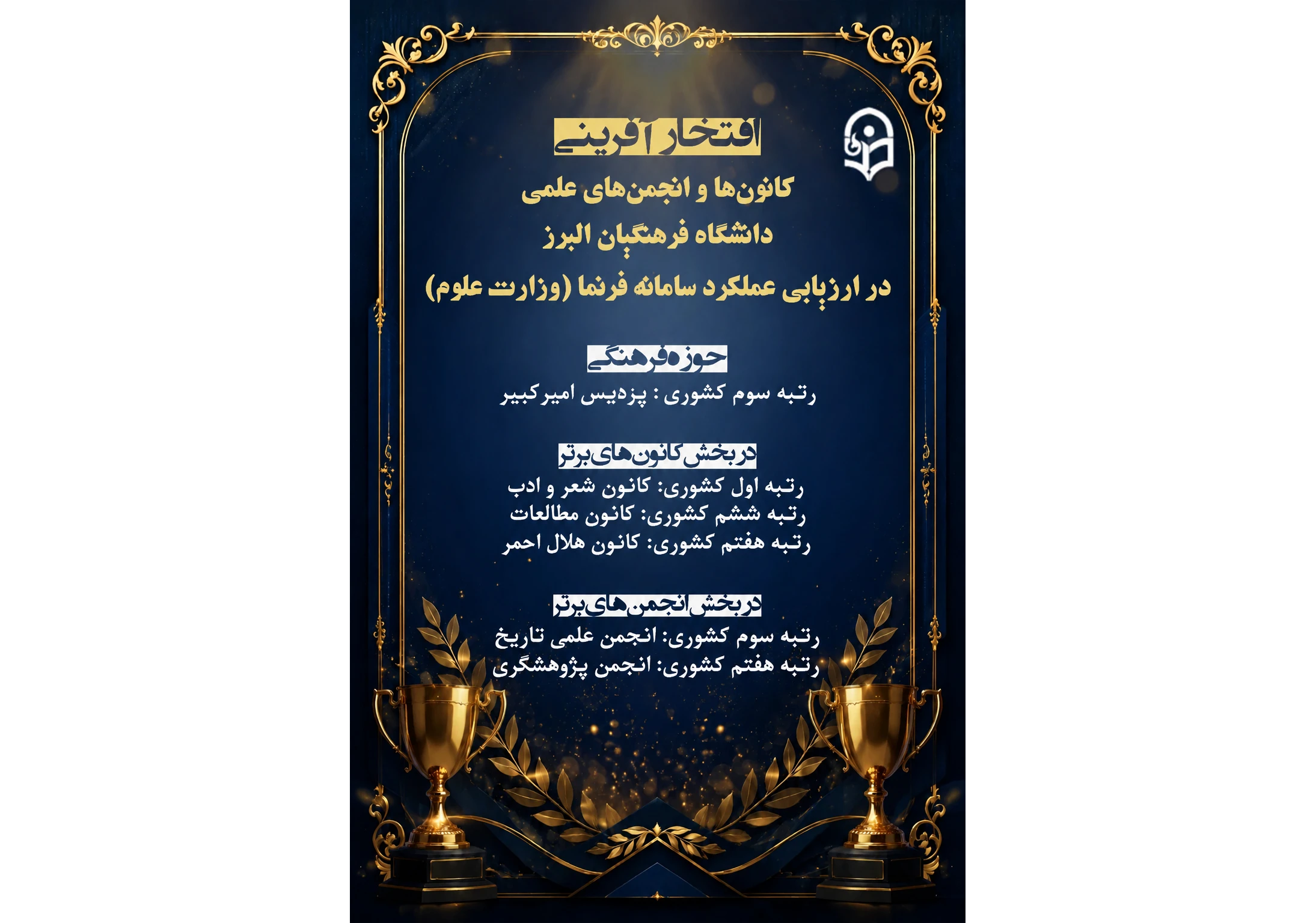 درخشش دانشگاه فرهنگیان البرز در ارزیابی سامانه فرنما