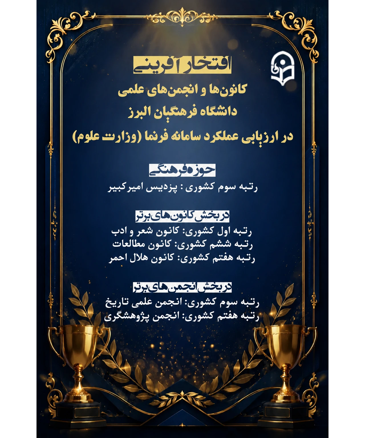 درخشش دانشگاه فرهنگیان البرز در ارزیابی سامانه فرنما