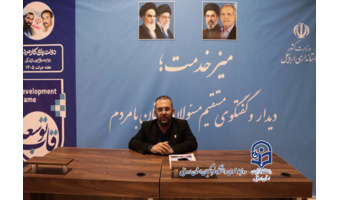 حضور رئیس دانشگاه فرهنگیان اردبیل در میز خدمت نمایشگاه دستاوردهای دولت