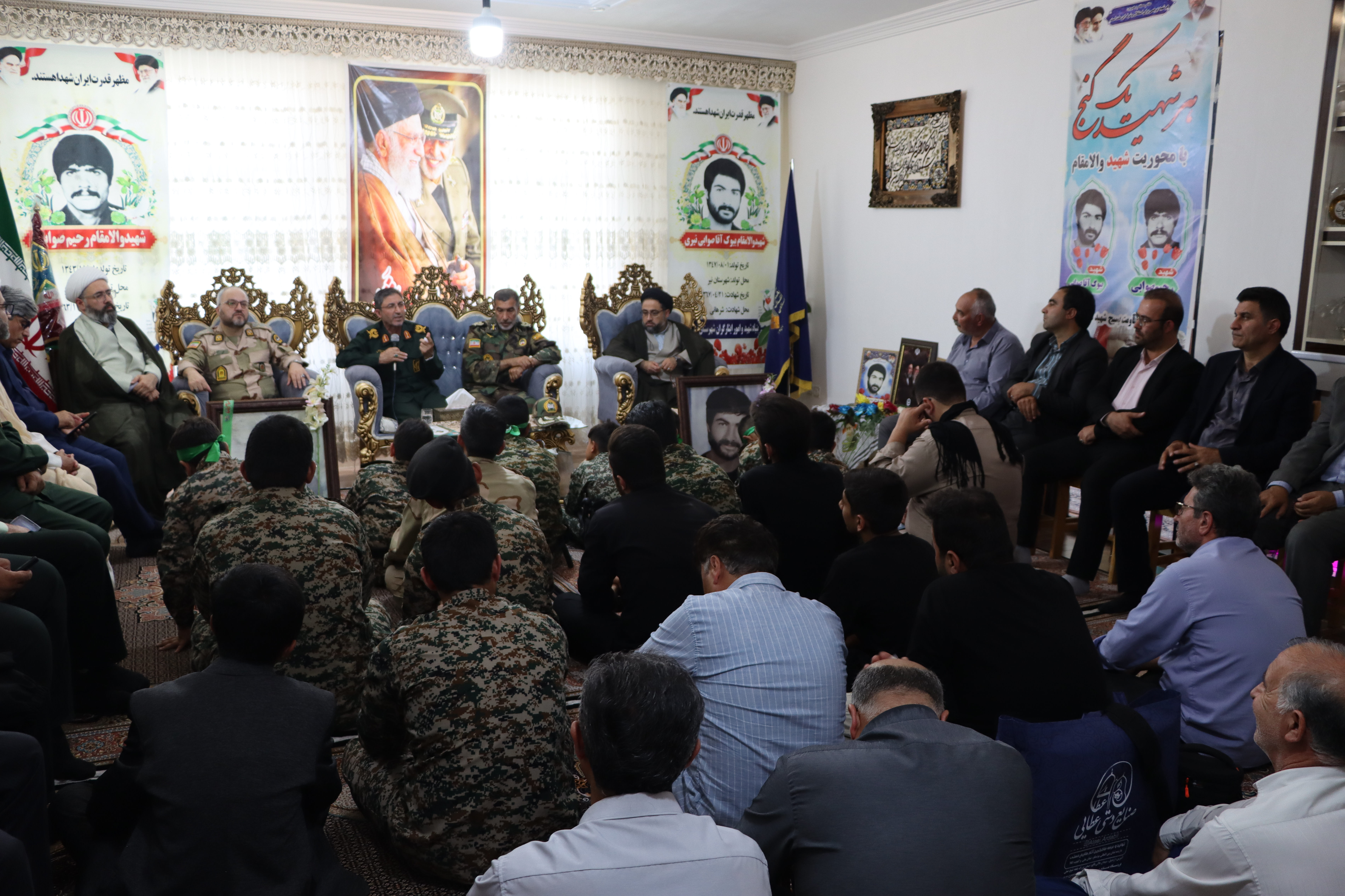 برگزاری یادواره شهدا و تجلیل از خانواده برادران شهید  صوابی در شهرستان نیر