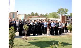 آیین اهتزاز پرچم ایران در مزار شهید گمنام دانشگاه فرهنگیان آذربایجانغربی برگزار شد