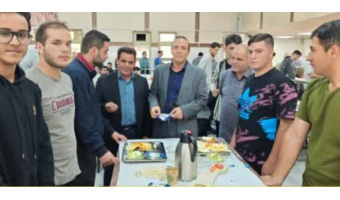بازدید سرزده رئیس دانشگاه فرهنگیان آذربایجان شرقی از سلف‌سرویس دانشکده علوم تربیتی