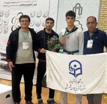 کسب مقام نایب قهرمانی رشته تکواندو در وزن 74- توسط دانشجو معلم علی سنایی در هفدهمین المپیاد فرهنگی ورزشی دانشجویان سراسر کشور