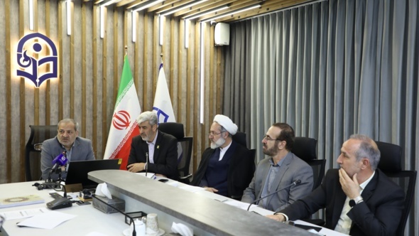 Hossein Omidi, Director of International Affairs of Farhangian Teacher Education University (FTEU), in University Booth, 36th Tehran International Book Fair, 2025