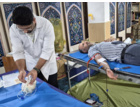 مشارکت کارکنان دانشگاه فرهنگیان گیلان در پویش اهدای خون