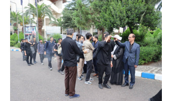 آیین بدرقه اعزام کاروان دانشگاه فرهنگیان گیلان به مراسم معنوی تشییع پیکر رهبر شهید