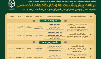 برگزاری سلسله پیش‌نشست‌های تخصصی پنجمین همایش ملی آموزش هنر و ارتباط تصویری در کرمانشاه