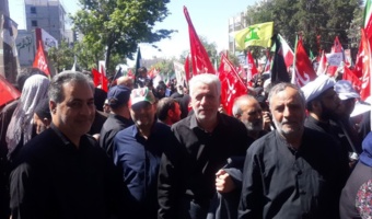حضور هیئت رئیسه دانشگاه فرهنگیان خراسان رضوی در مراسم تشییع رهبر شهید انقلاب اسلامی