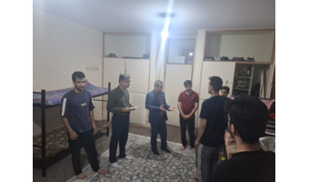 بازدید سرزده شبانه سرپرست دانشگاه فرهنگیان خوزستان از سراهای دانشجویی و سلف‌سرویس دانشکده‌ها