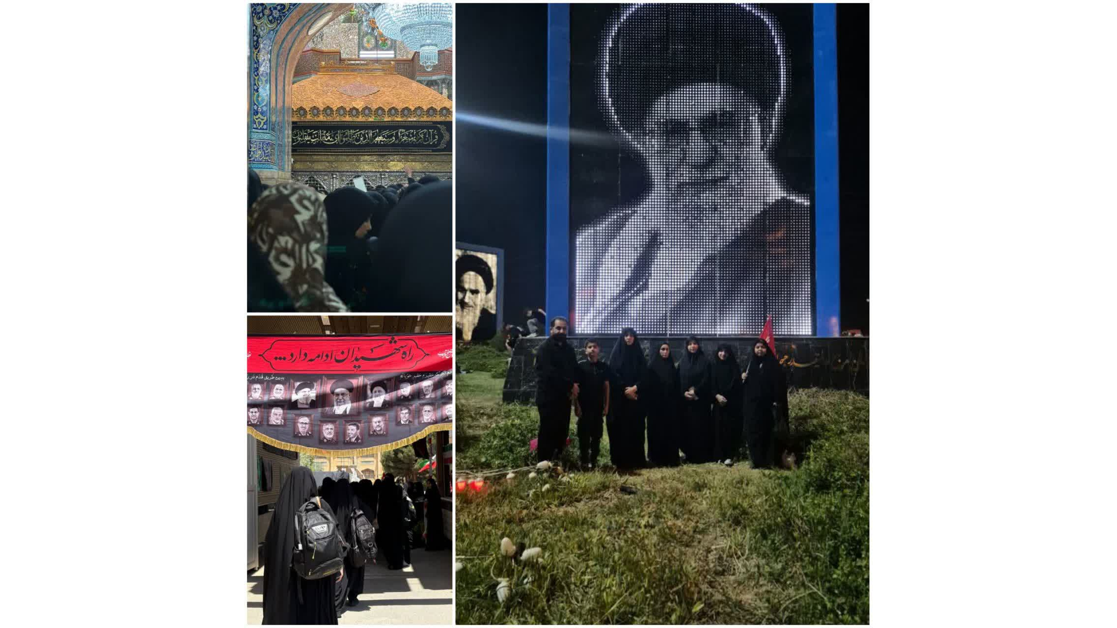 حضور ریاست و کارکنان دانشکده زبان و ادبیات دانشگاه فرهنگیان خوزستان در آیین تشییع رهبر شهید
