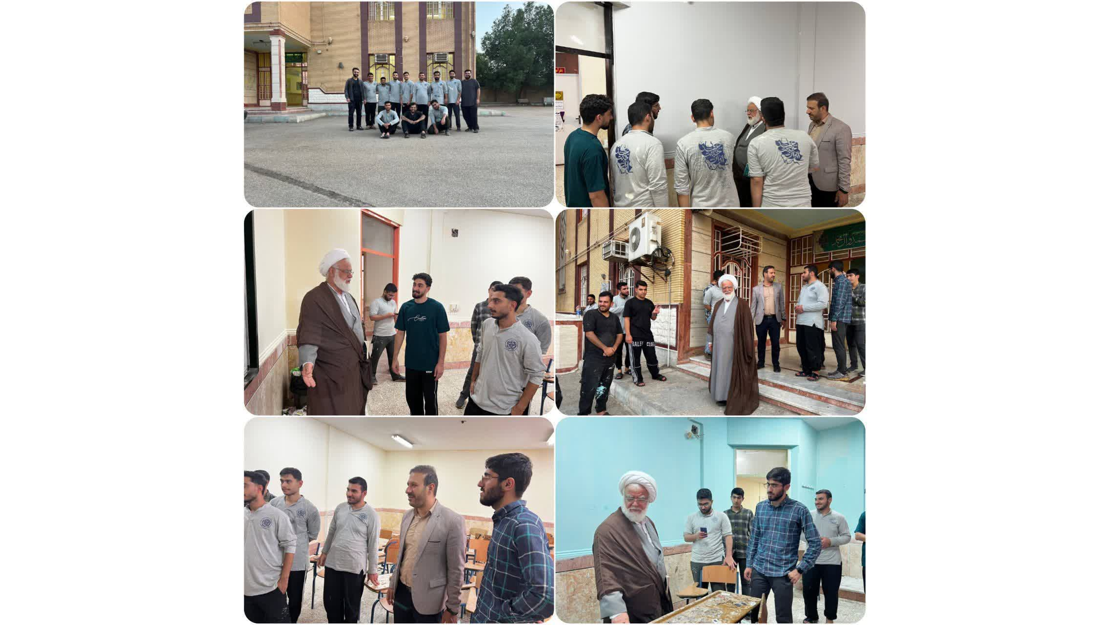 بازدید مسئولان دانشگاه فرهنگیان از فعالیت جهادی دانشجویان در شهر امام