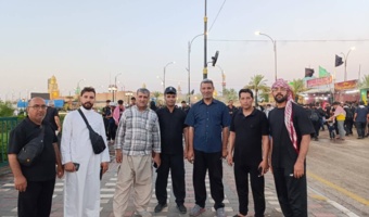 پیادهروی کاروان اربعین دانشجویان دانشگاه فرهنگیان خراسان جنوبی از نجف به سمت کربلا