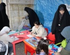 استقبال کودکان از موکب امام رضا (ع) دانشگاه فرهنگیان قزوین