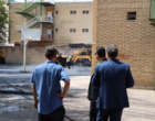 بازدید میدانی رییس دانشگاه فرهنگیان قزوین از روند اجرای آسفالت محوطه دانشگاه