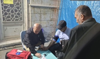 گزارش تصویری برپایی موکب دانشگاه فرهنگیان استان قزوین به همراه ارائه خدمات پزشکی ۲۵ فروردین ماه