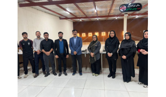 بازدید سرپرست دانشگاه فرهنگیان استان از روند آماده‌سازی تیم تیراندازی با تفنگ