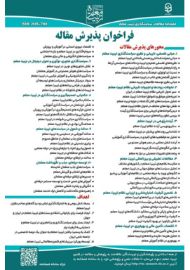 فراخوان ارسال مقاله  فصلنامه مطالعات سیاستگذاری تربیت معلم