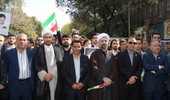 حضور پرشور دانشگاه فرهنگیان آذربایجان شرقی در راهپیمایی ۱۳ آبان