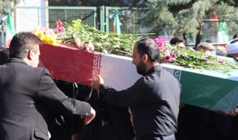 آیین تشییع و تدفین پیکر مطهر شهید گمنام در پردیس آیت الله خامنه ای گرگان