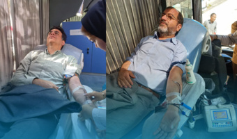پویش اهدای خون در دانشگاه فرهنگیان کرمانشاه در حمایت از مجروحان حادثه بندر شهید رجایی