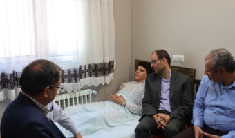 عیادت از دانشجومعلم جانباز دانشگاه فرهنگیان همدان