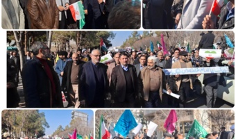 حضور کارکنان دانشگاه فرهنگیان استان سمنان در تجمع بزرگ مردمی محکومیت اقدامات تروریستی