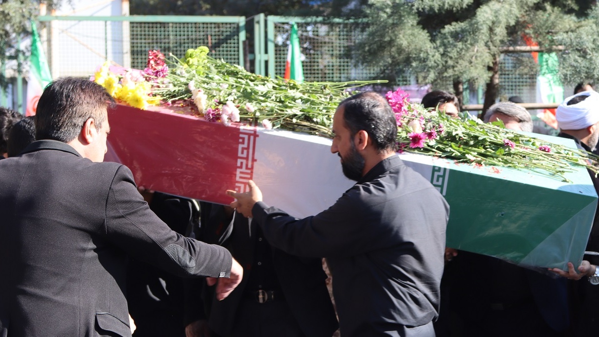 آیین تشییع و تدفین پیکر مطهر شهید گمنام در پردیس آیت الله خامنه ای گرگان
