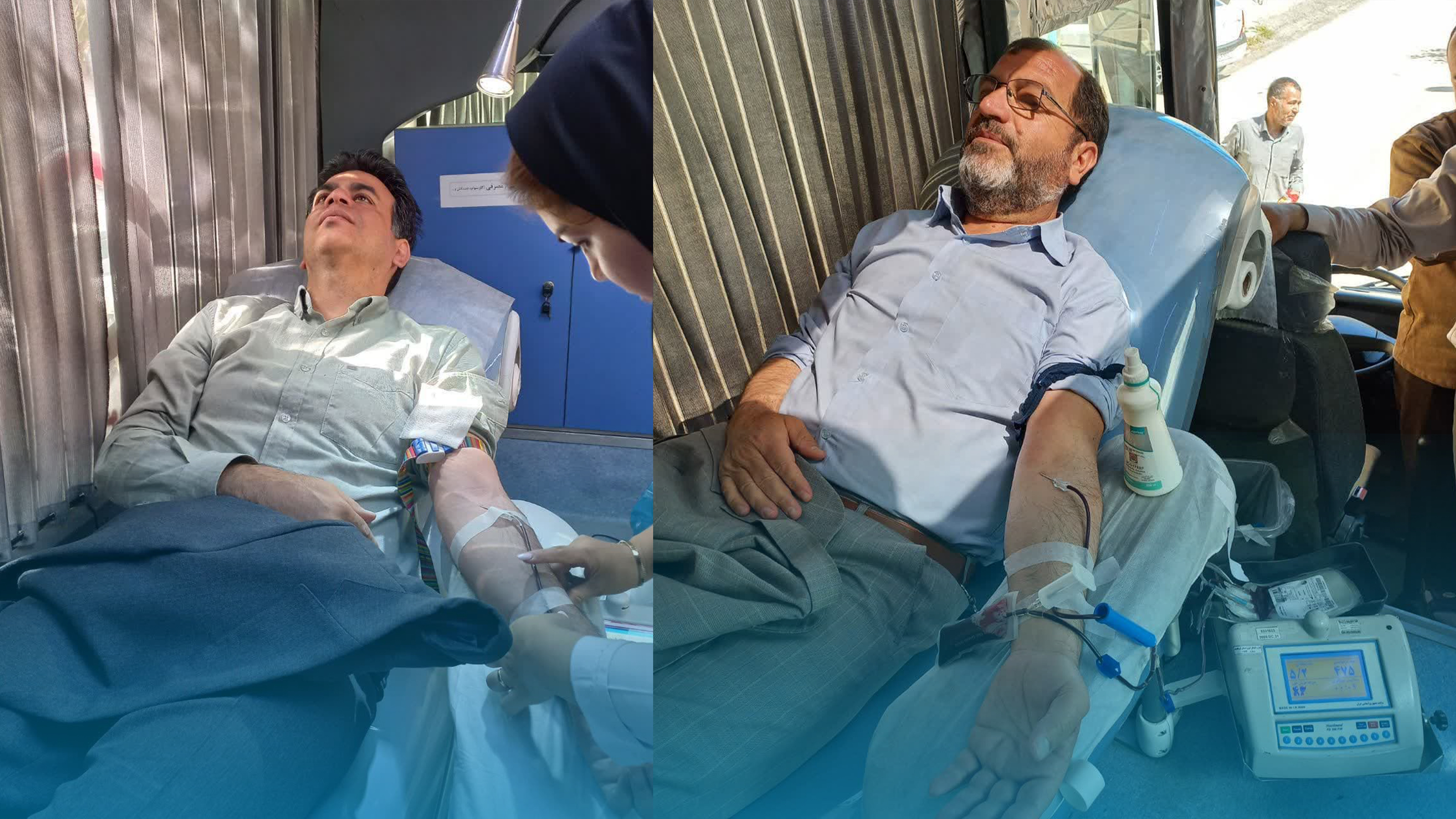 پویش اهدای خون در دانشگاه فرهنگیان کرمانشاه در حمایت از مجروحان حادثه بندر شهید رجایی