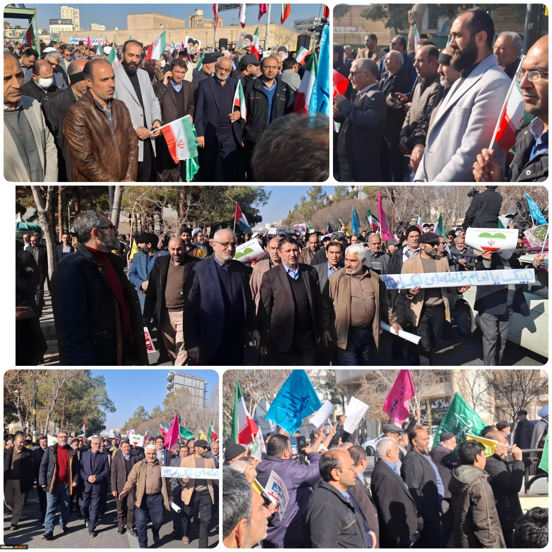 حضور کارکنان دانشگاه فرهنگیان استان سمنان در تجمع بزرگ مردمی محکومیت اقدامات تروریستی