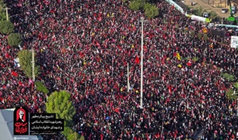 تصاویر هوایی از «بدرقه آقای شهید ایران»
